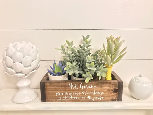 Teacher Retirement Planter
