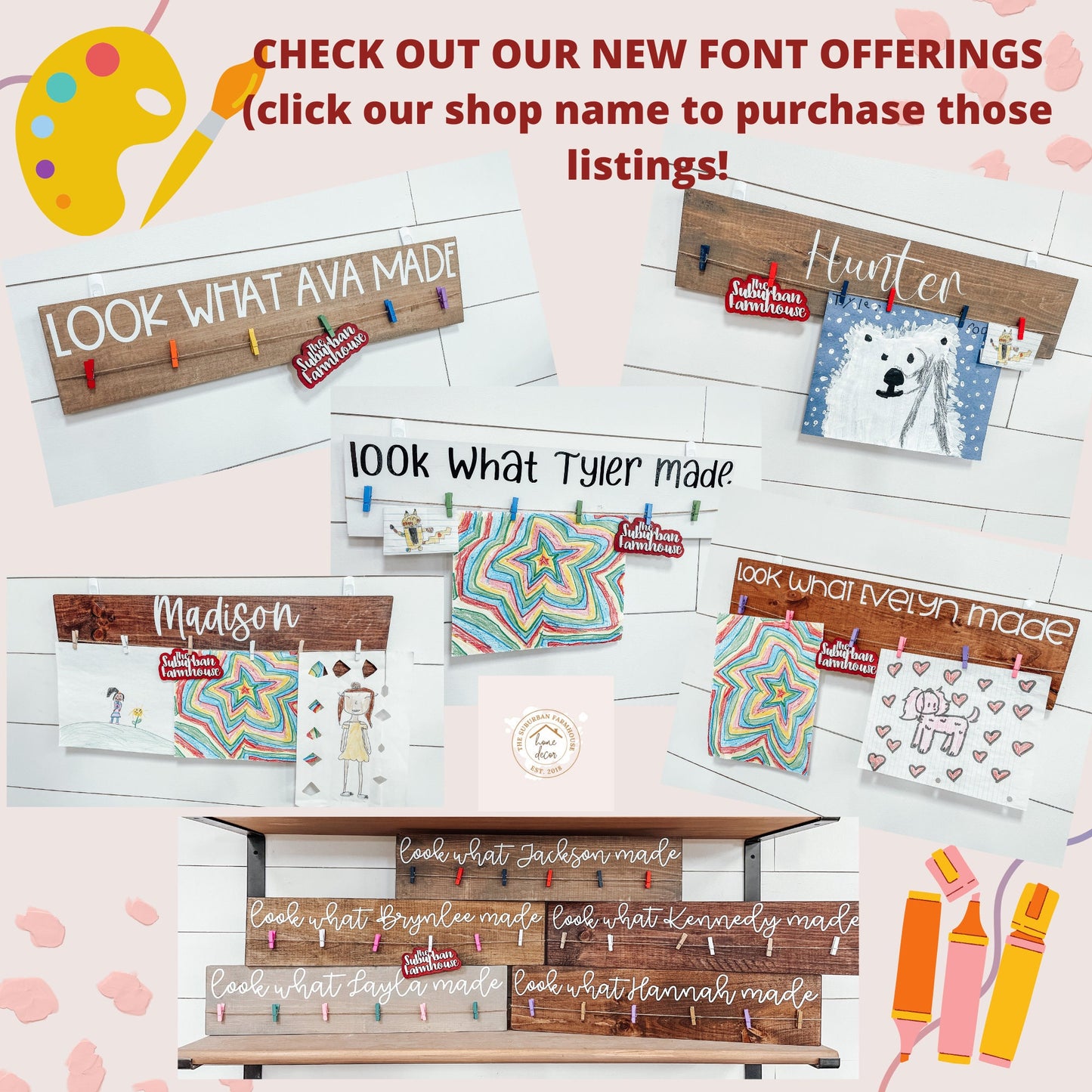 Look What I Made Children's Art Display Board (24")
