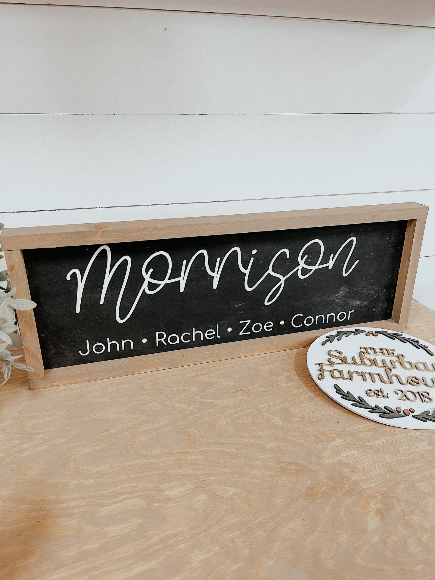 Last Name with Family Names Sign