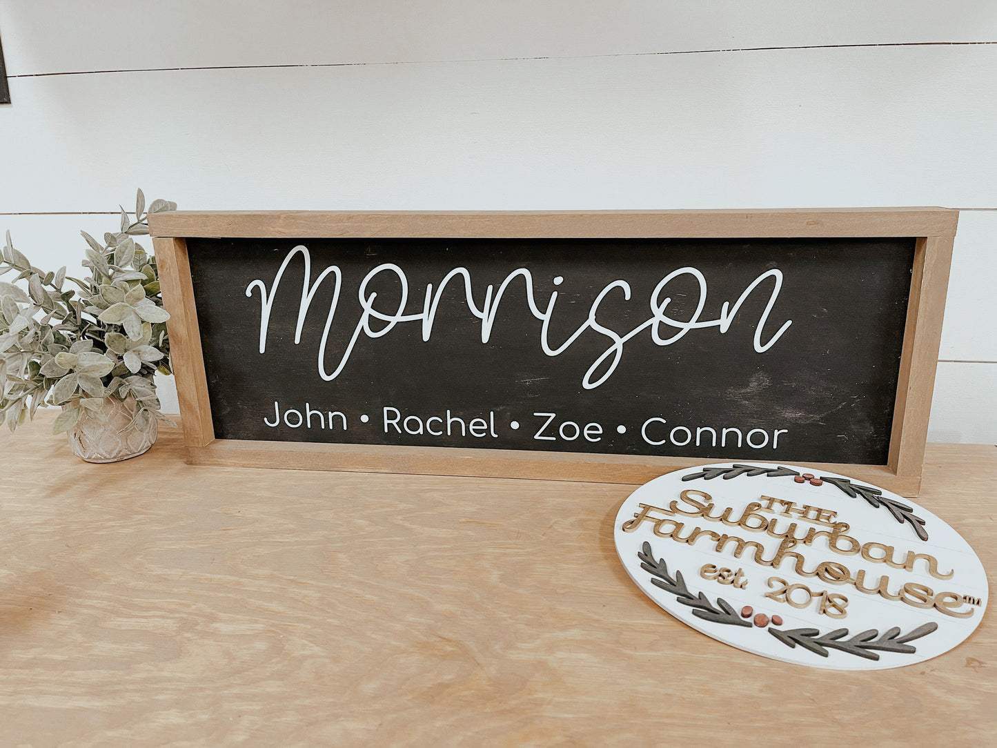 Last Name with Family Names Sign