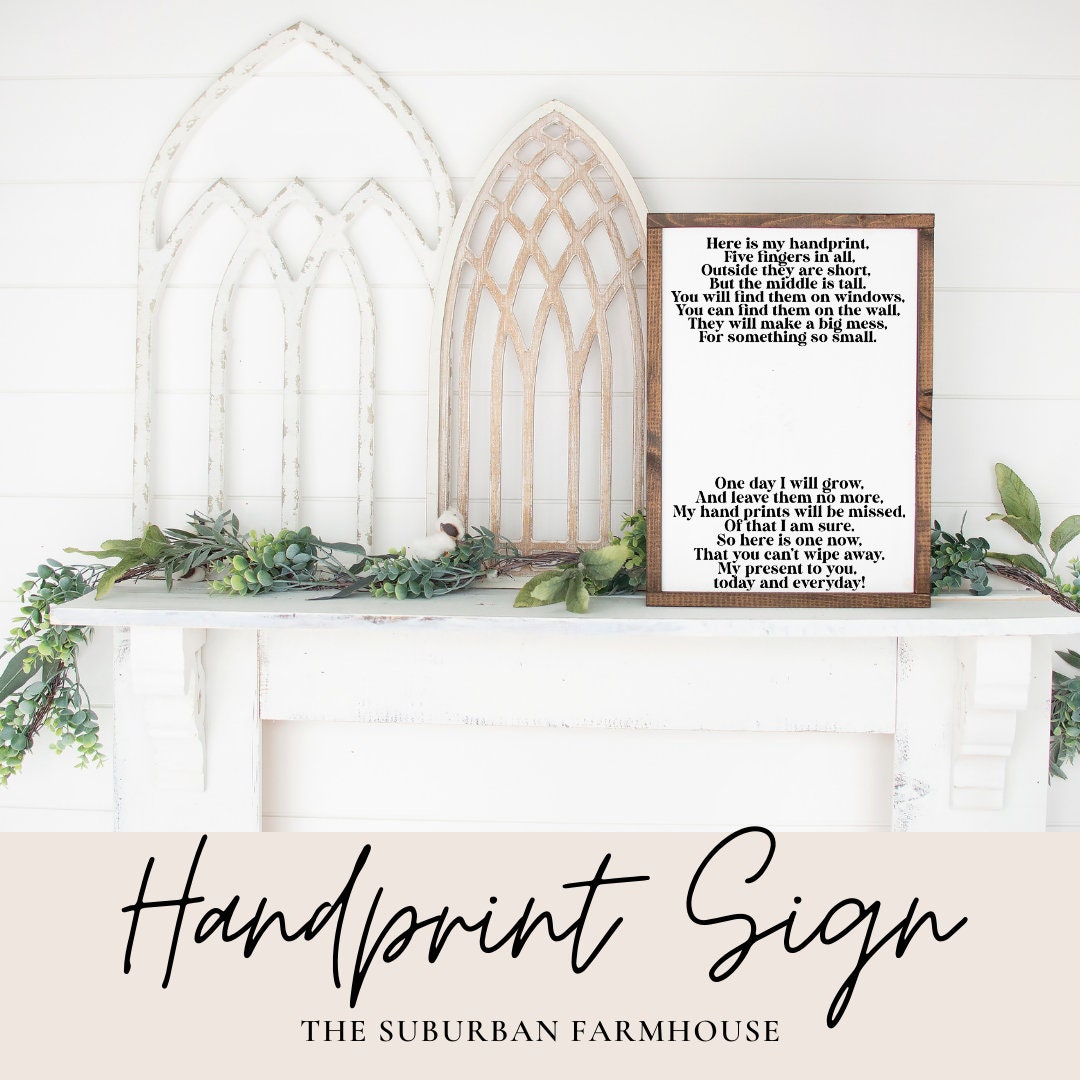 Handprint Poem Sign