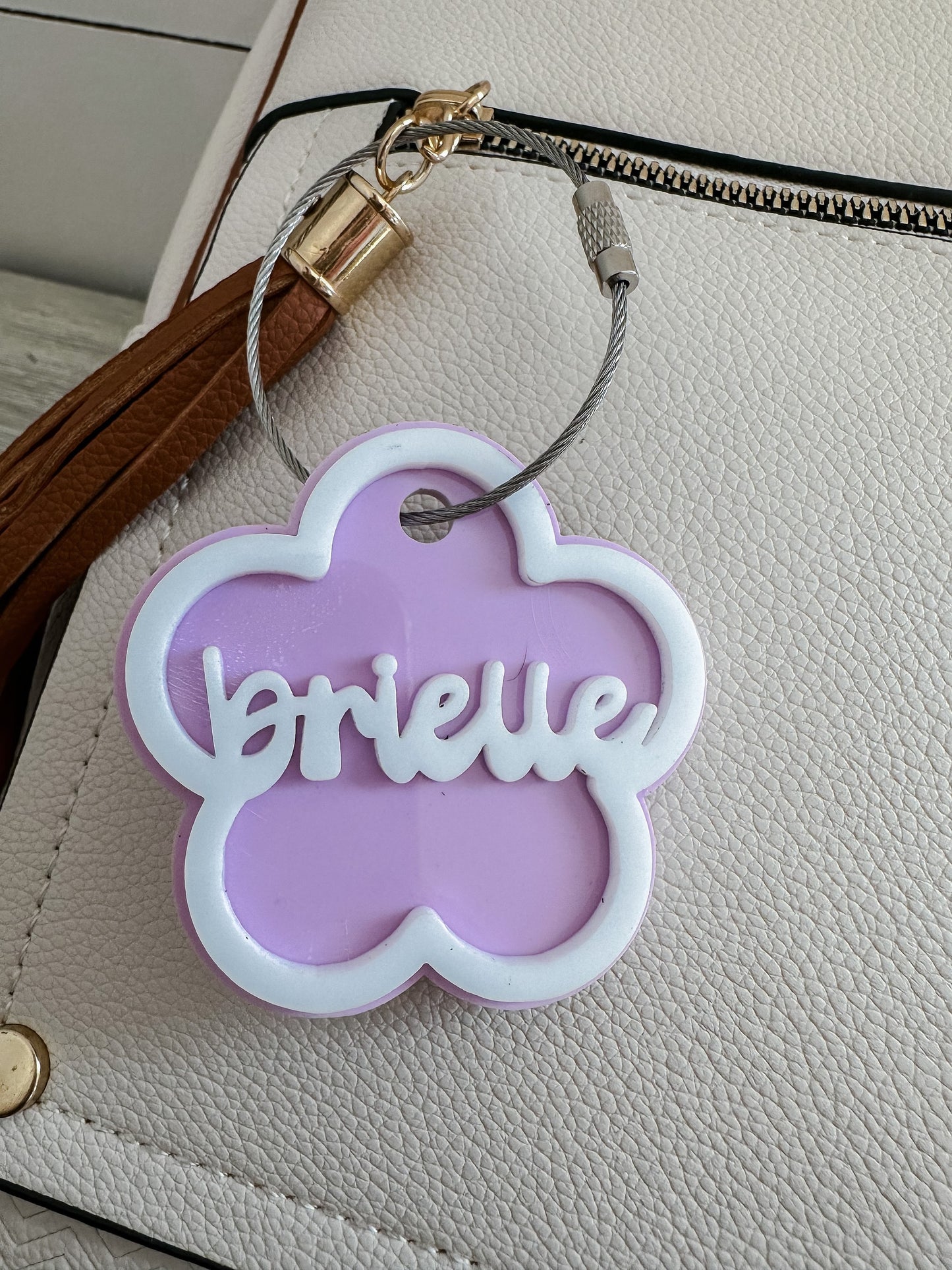 Groovy Retro Flower Keychain