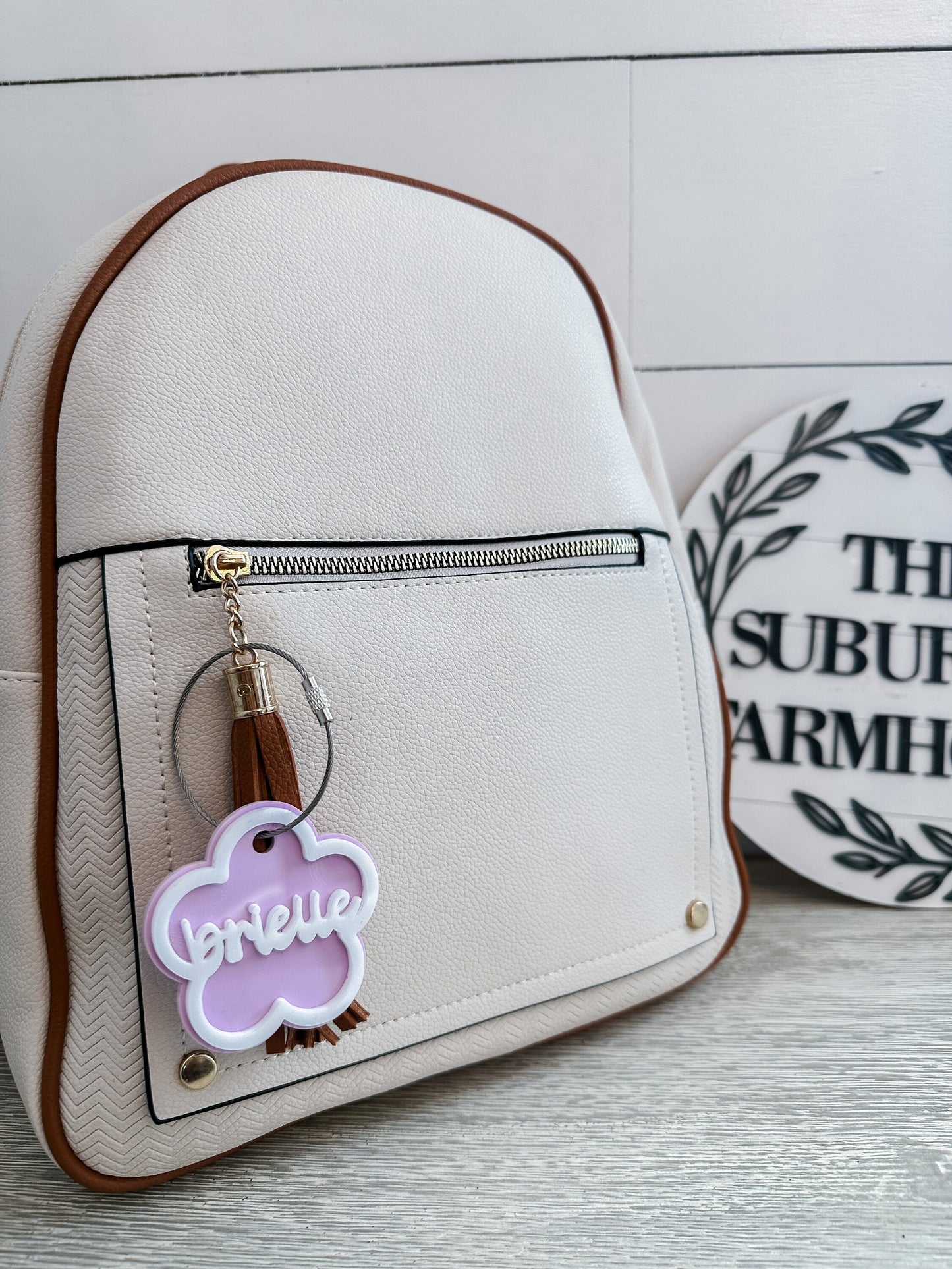 Groovy Retro Flower Keychain