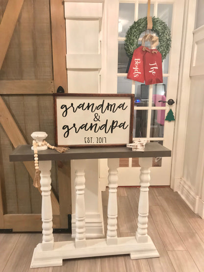 Grandma & Grandpa Est. Sign