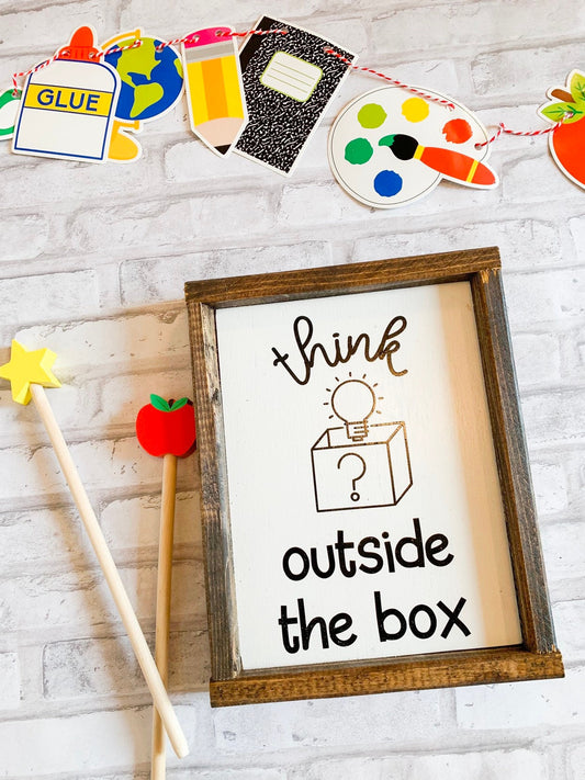 Think outside the Box sign