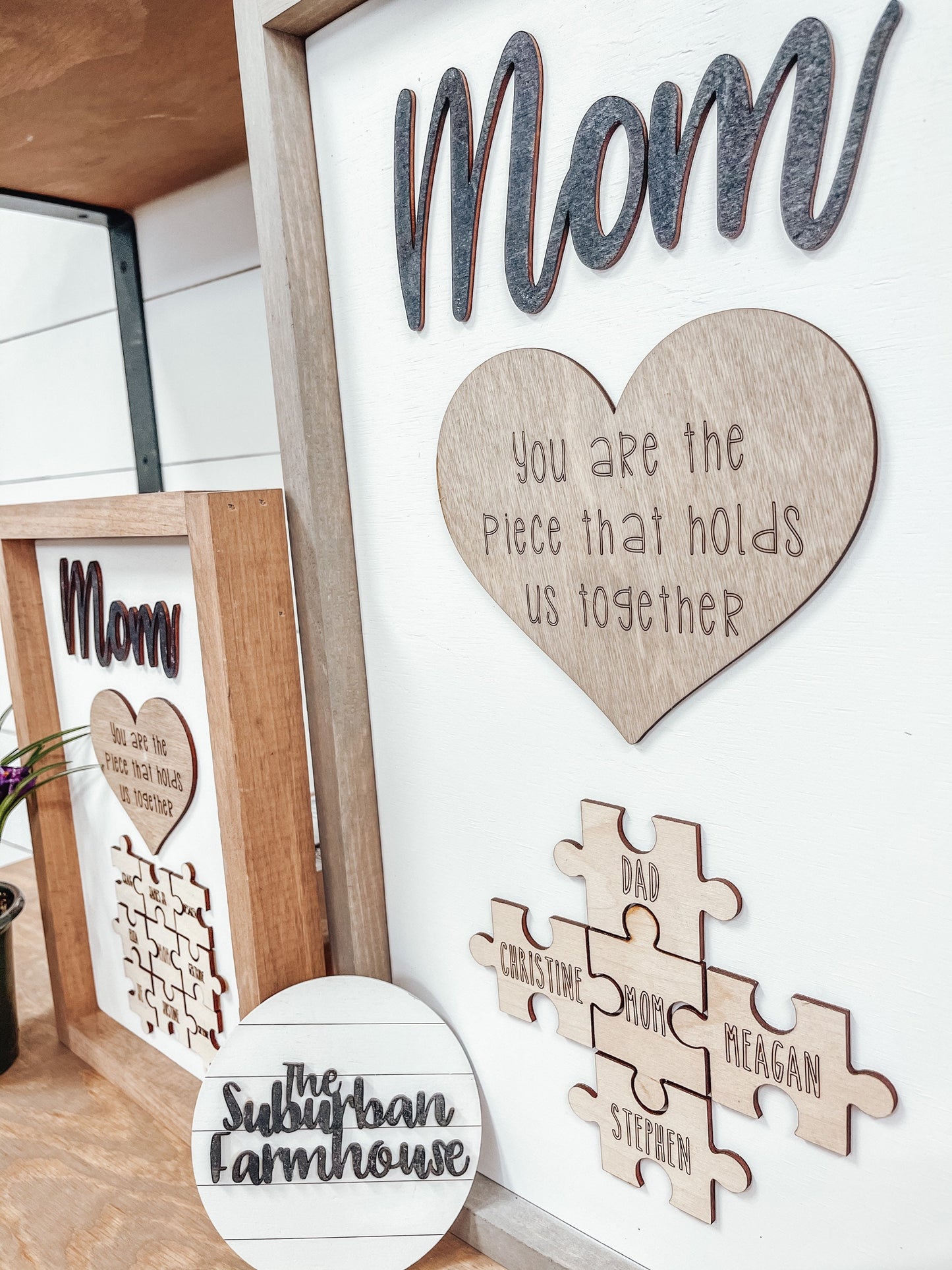 Mom Puzzle Piece Sign