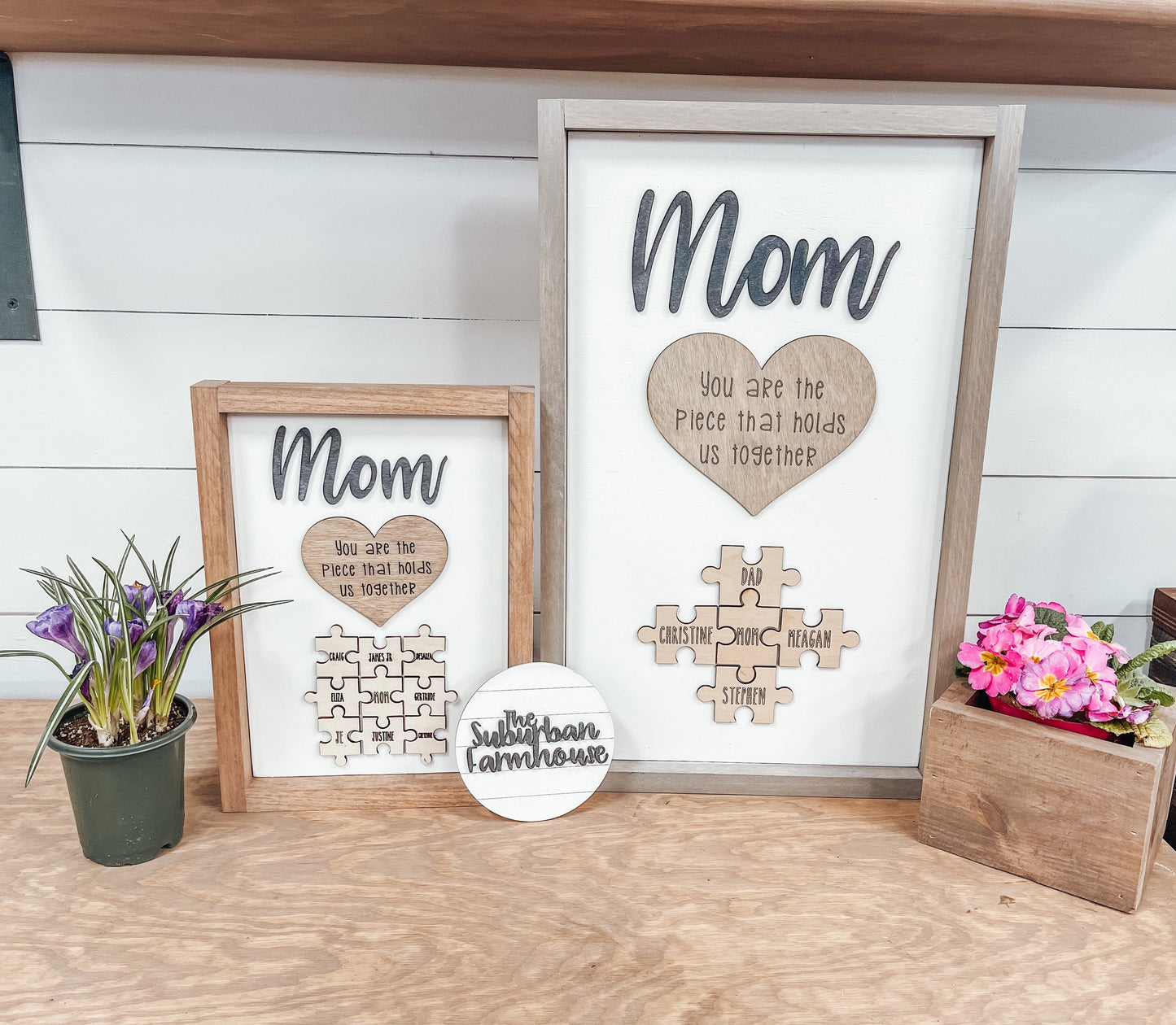 Mom Puzzle Piece Sign