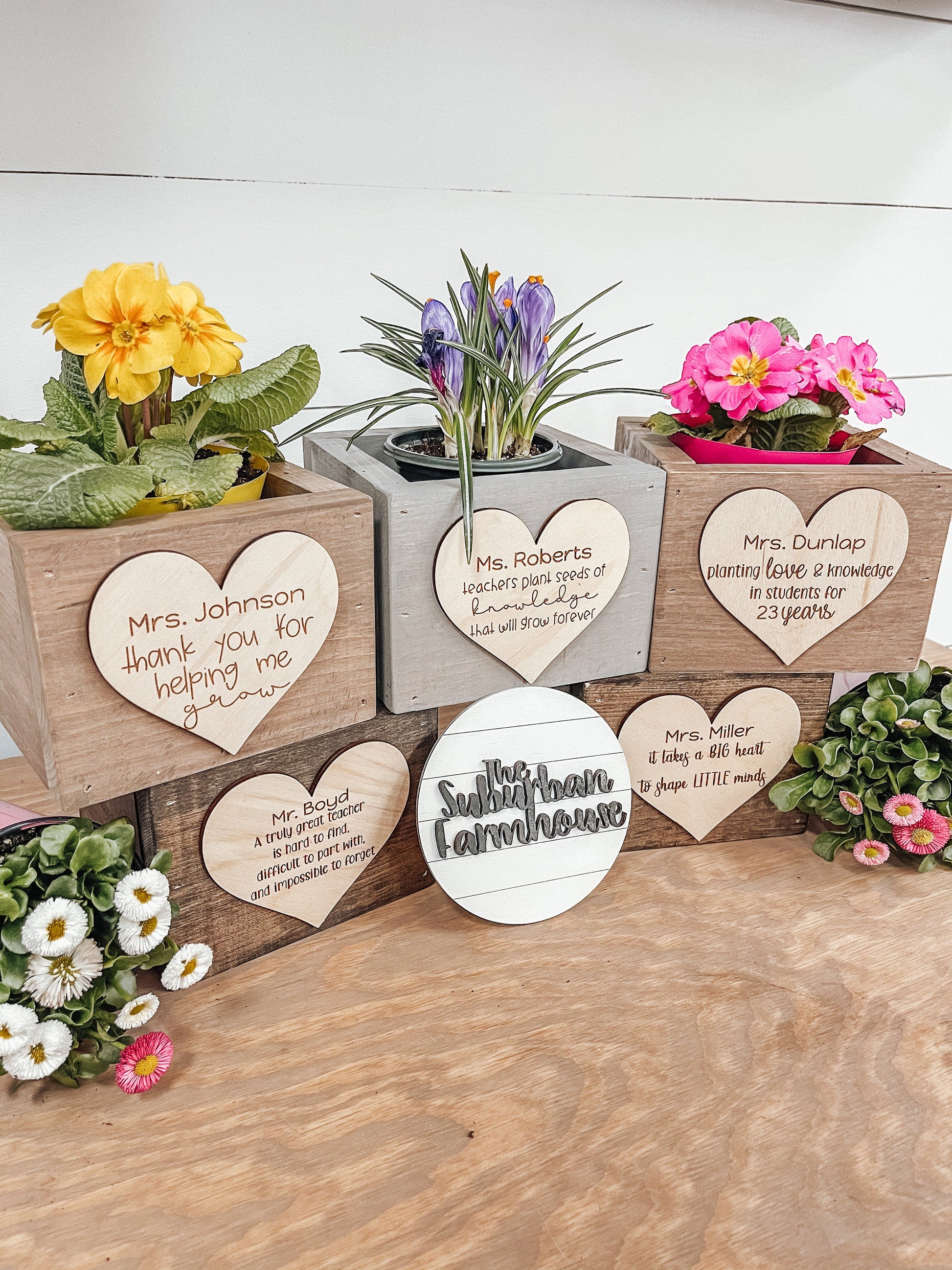 thanks for planting the seeds of knowledge Teacher Retirement Planter Gift – The Suburban Farmhouse LLC