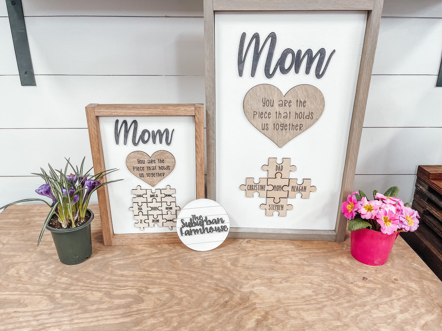 Mom Puzzle Piece Sign