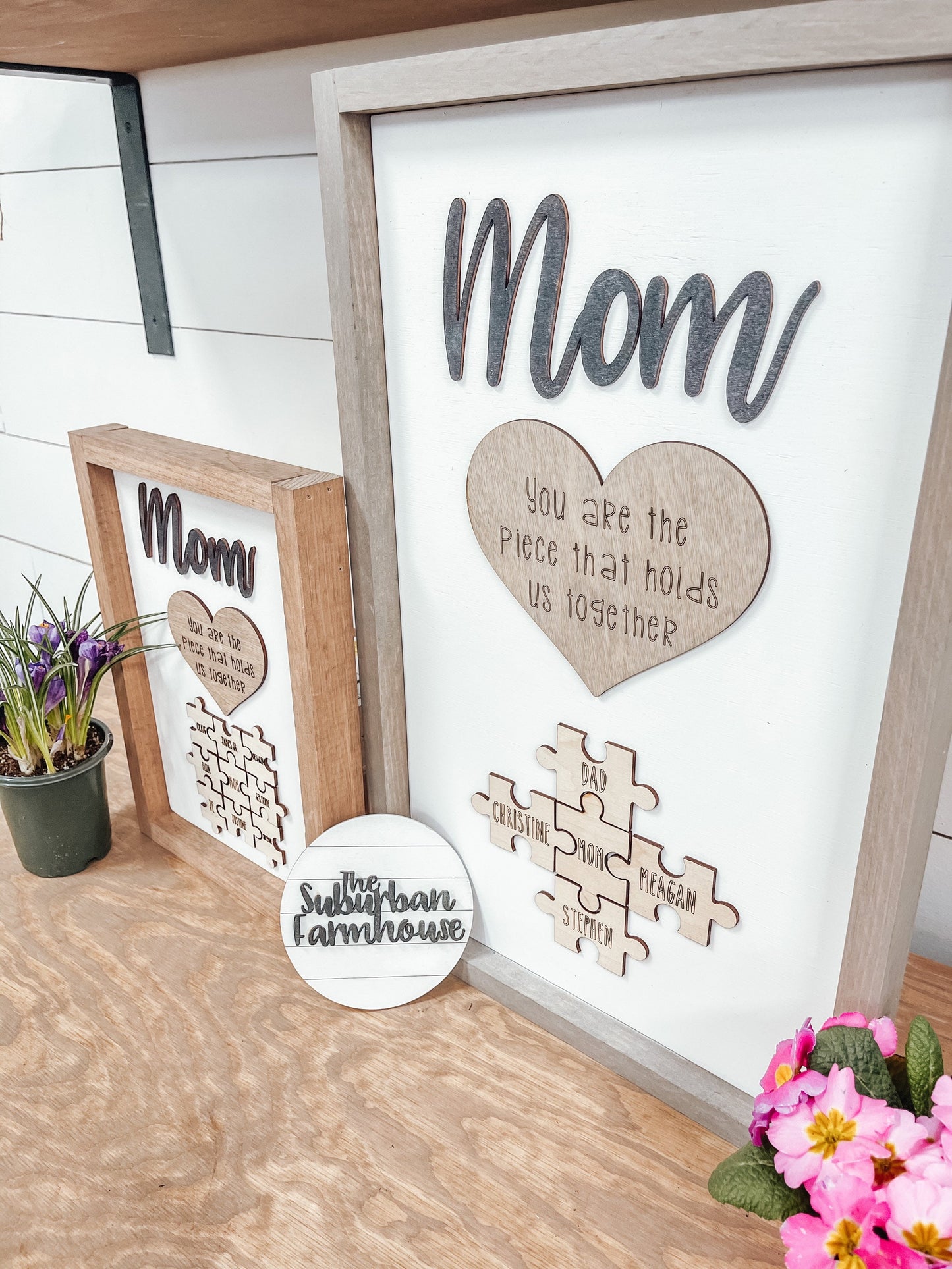 Mom Puzzle Piece Sign