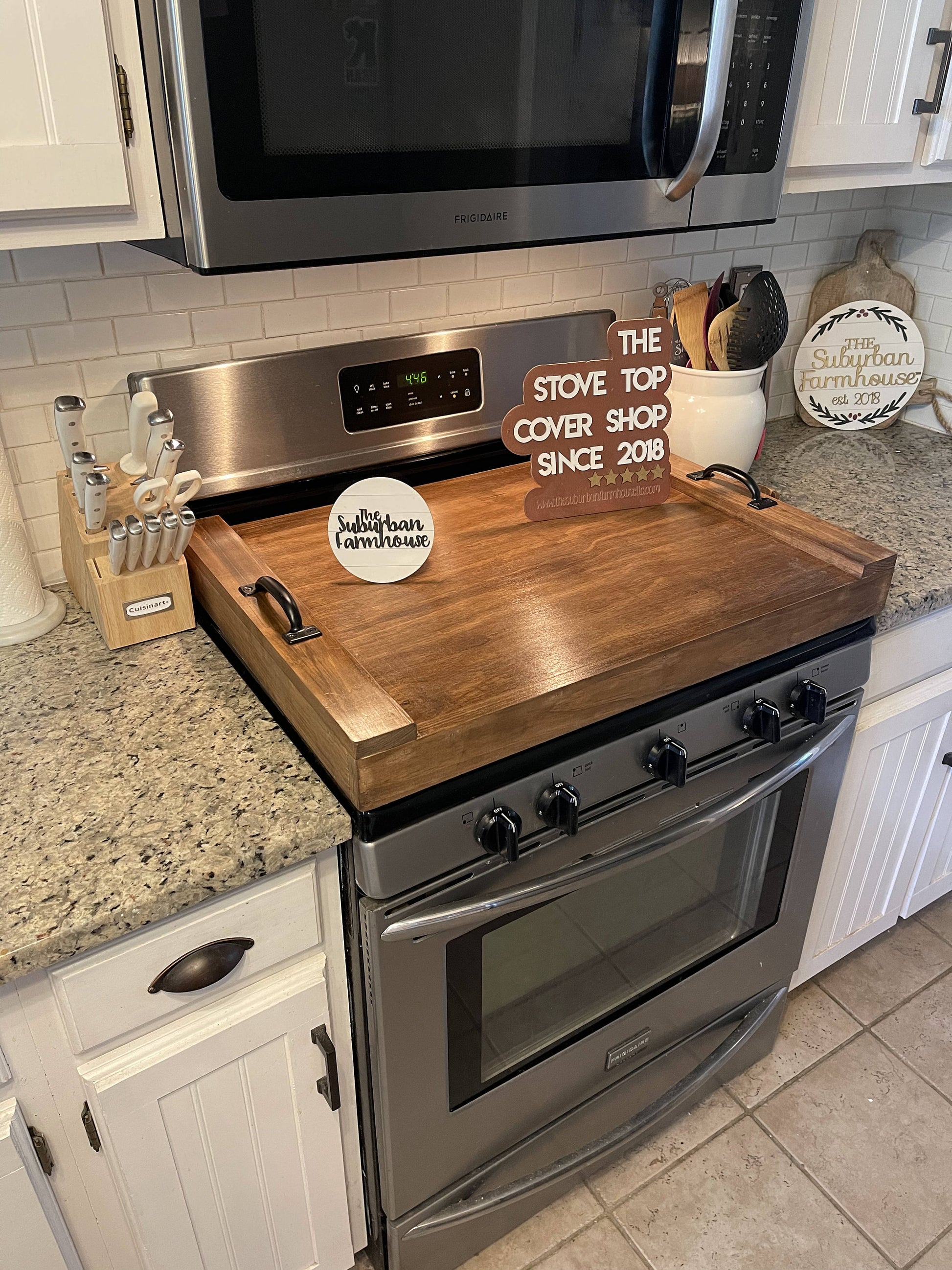 Stove Top Cover Wood-noodle Board-electric Stove Cover-kitchen Decor-wood Cooktop  Cover-rustic Stove Top Cover for Flat Top Stove-gas Stove 