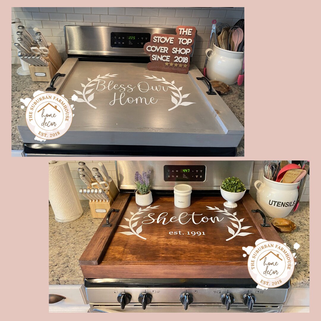 Wood Stove Top Cover for Gas Stove. Alder Noodle Board. Electric Stove  Cover. Glass Cooktop Burner Cover. Personalized Father's Day Gift 