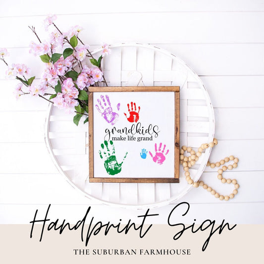 Grandchildren Handprint sign