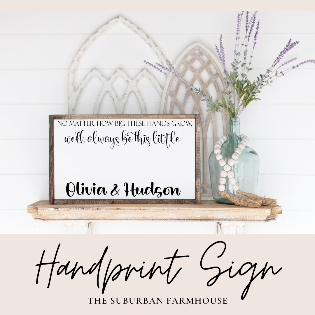 DIY Children's Handprint Sign